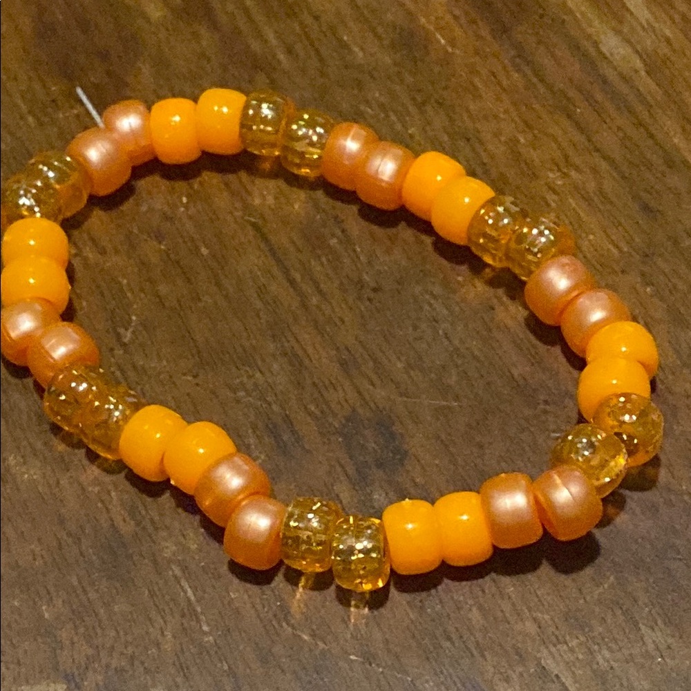 Orange Beaded Bracelet